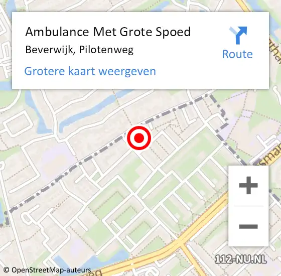 Locatie op kaart van de 112 melding: Ambulance Met Grote Spoed Naar Beverwijk, Pilotenweg op 29 december 2015 07:07