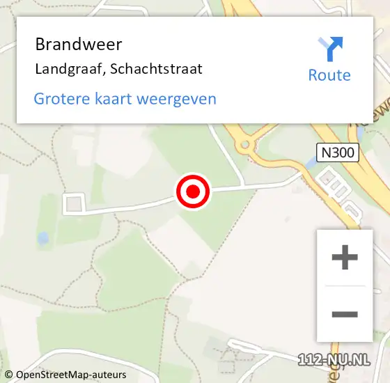Locatie op kaart van de 112 melding: Brandweer Landgraaf, Schachtstraat op 1 december 2013 18:35