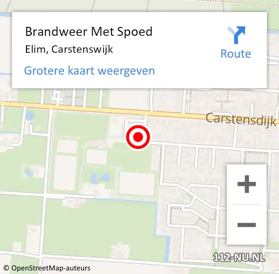 Locatie op kaart van de 112 melding: Brandweer Met Spoed Naar Elim, Carstenswijk op 31 december 2015 22:40