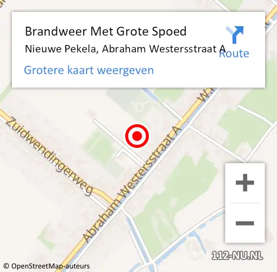 Locatie op kaart van de 112 melding: Brandweer Met Grote Spoed Naar Nieuwe Pekela, Abraham Westersstraat A op 2 januari 2016 15:03
