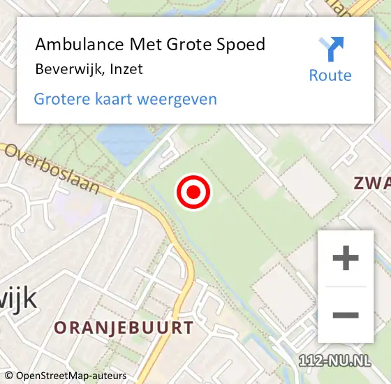 Locatie op kaart van de 112 melding: Ambulance Met Grote Spoed Naar Beverwijk, Inzet op 13 januari 2016 13:48