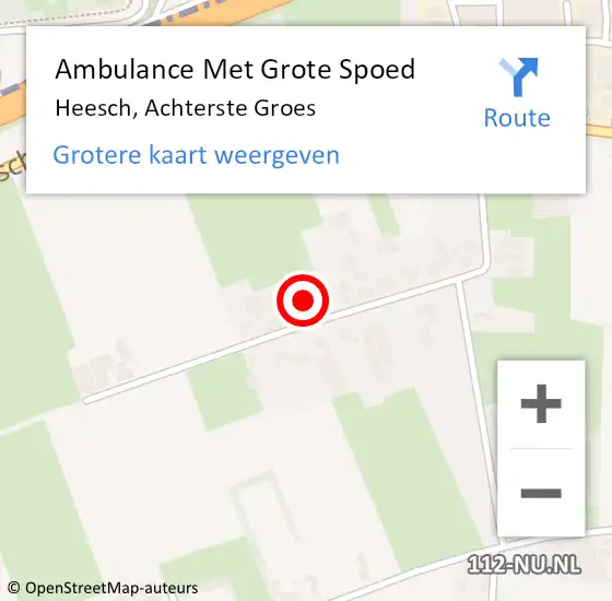 Locatie op kaart van de 112 melding: Ambulance Met Grote Spoed Naar Heesch, Achterste Groes op 14 januari 2016 13:06
