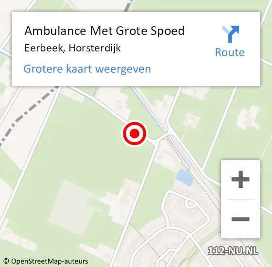 Locatie op kaart van de 112 melding: Ambulance Met Grote Spoed Naar Eerbeek, Horsterdijk op 24 januari 2016 16:54