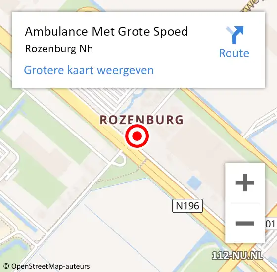 Locatie op kaart van de 112 melding: Ambulance Met Grote Spoed Naar Rozenburg Nh, Inzet op 2 februari 2016 18:02