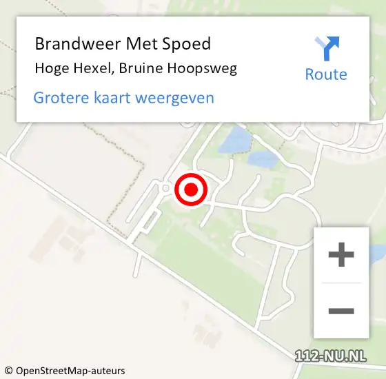 Locatie op kaart van de 112 melding: Brandweer Met Spoed Naar Hoge Hexel, Bruine Hoopsweg op 3 februari 2016 05:18