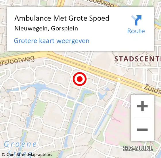 Locatie op kaart van de 112 melding: Ambulance Met Grote Spoed Naar Nieuwegein, Gorsplein op 13 februari 2016 10:57