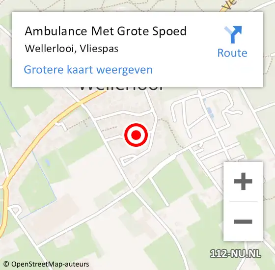 Locatie op kaart van de 112 melding: Ambulance Met Grote Spoed Naar Wellerlooi, Vliespas op 19 februari 2016 04:12