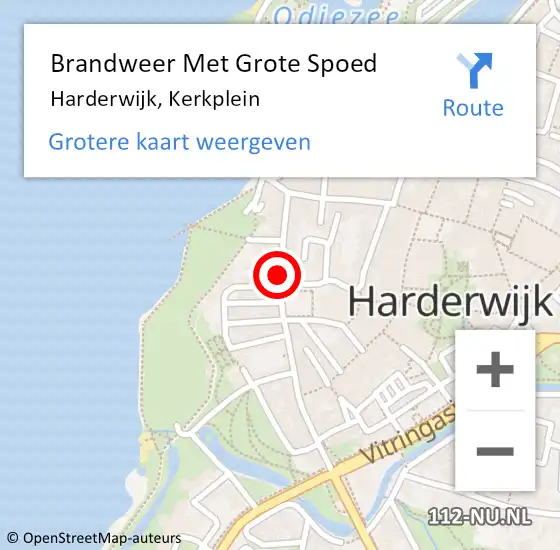 Locatie op kaart van de 112 melding: Brandweer Met Grote Spoed Naar Harderwijk, Kerkplein op 6 december 2013 11:25