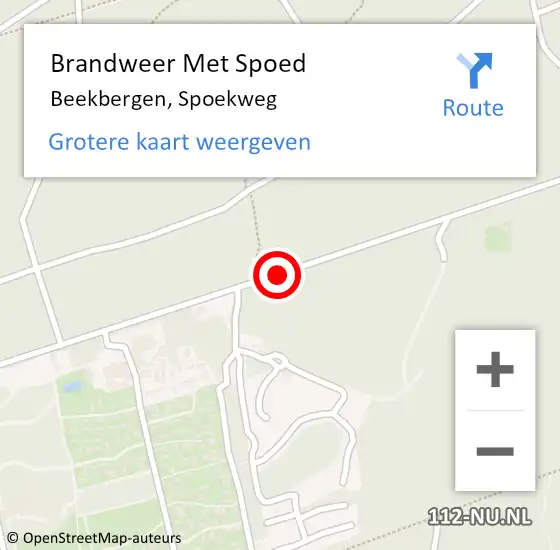 Locatie op kaart van de 112 melding: Brandweer Met Spoed Naar Beekbergen, Spoekweg op 26 februari 2016 08:15