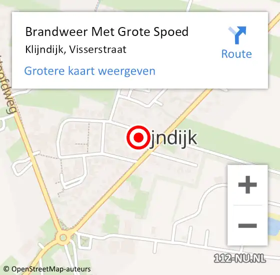 Locatie op kaart van de 112 melding: Brandweer Met Grote Spoed Naar Klijndijk, Visserstraat op 8 maart 2016 18:55
