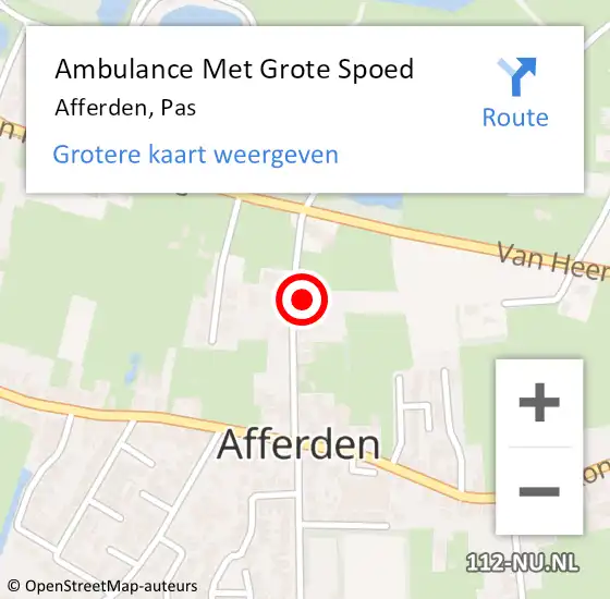 Locatie op kaart van de 112 melding: Ambulance Met Grote Spoed Naar Afferden, Pas op 8 maart 2016 19:25