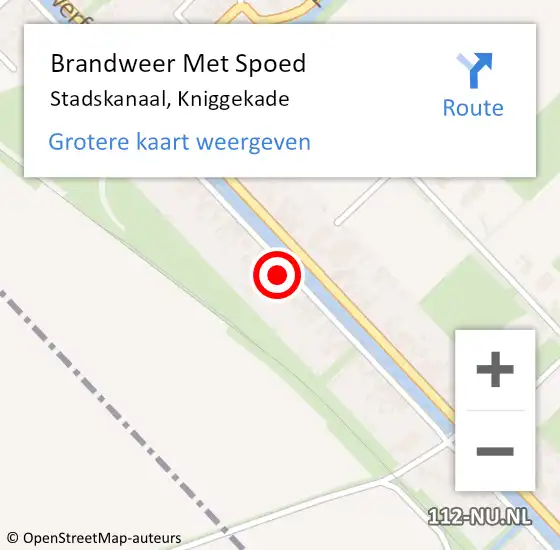 Locatie op kaart van de 112 melding: Brandweer Met Spoed Naar Stadskanaal, Kniggekade op 9 maart 2016 18:05