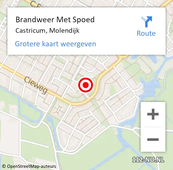 Locatie op kaart van de 112 melding: Brandweer Met Spoed Naar Castricum, Molendijk op 13 maart 2016 15:29