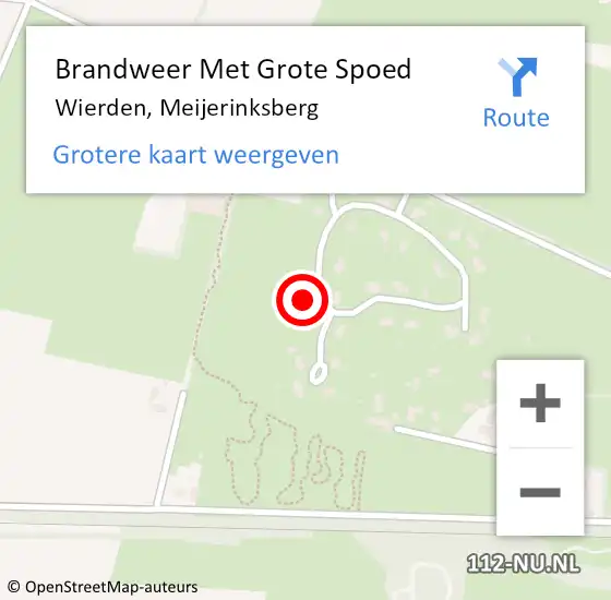 Locatie op kaart van de 112 melding: Brandweer Met Grote Spoed Naar Wierden, Meijerinksberg op 19 maart 2016 13:35
