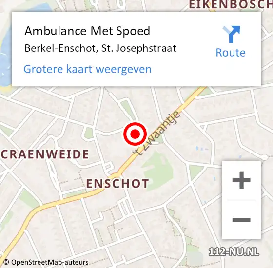 Locatie op kaart van de 112 melding: Ambulance Met Spoed Naar Berkel-Enschot, St. Josephstraat op 19 maart 2016 18:06