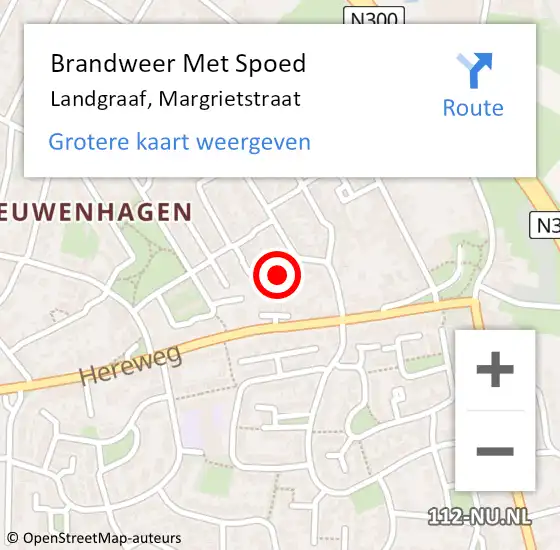 Locatie op kaart van de 112 melding: Brandweer Met Spoed Naar Landgraaf, Margrietstraat op 28 maart 2016 11:27