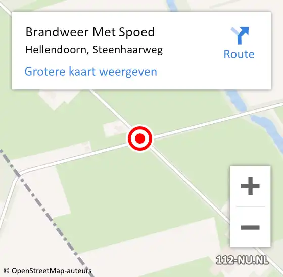 Locatie op kaart van de 112 melding: Brandweer Met Spoed Naar Hellendoorn, Steenhaarweg op 28 maart 2016 18:05