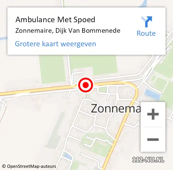 Locatie op kaart van de 112 melding: Ambulance Met Spoed Naar Zonnemaire, Dijk Van Bommenede op 30 maart 2016 04:24