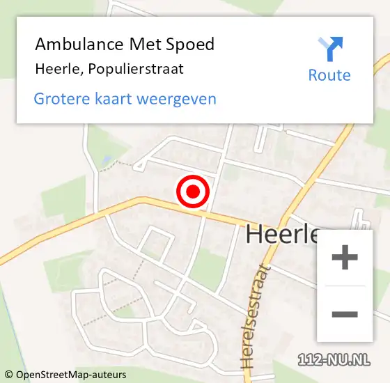 Locatie op kaart van de 112 melding: Ambulance Met Spoed Naar Heerle, Populierstraat op 5 april 2016 03:17