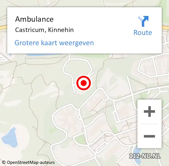 Locatie op kaart van de 112 melding: Ambulance Castricum, Kinnehin op 6 april 2016 07:45