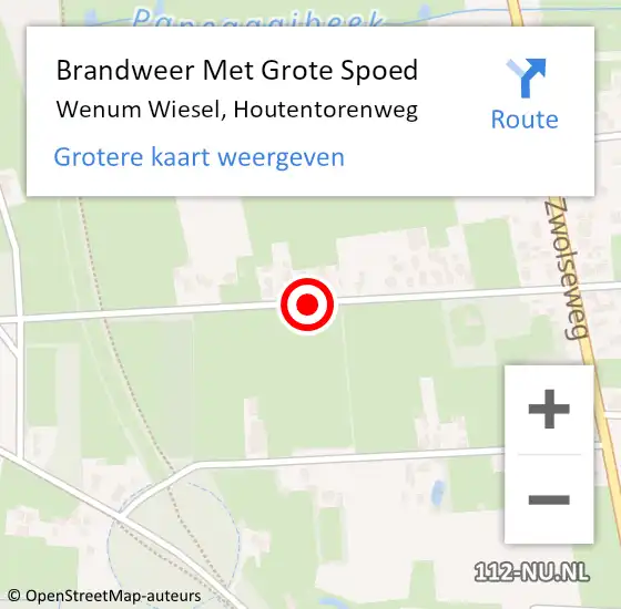 Locatie op kaart van de 112 melding: Brandweer Met Grote Spoed Naar Wenum Wiesel, Houtentorenweg op 11 december 2013 16:28