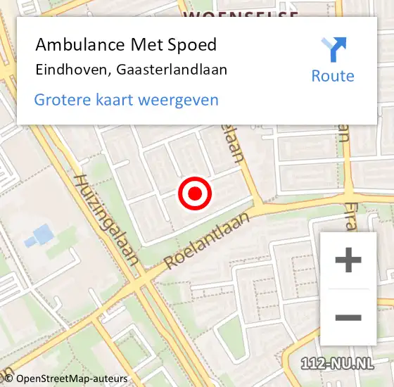 Locatie op kaart van de 112 melding: Ambulance Met Spoed Naar Eindhoven, Gaasterlandlaan op 27 april 2016 15:41
