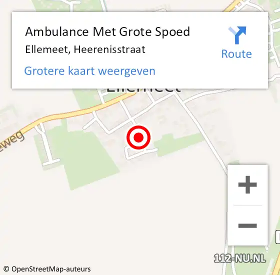 Locatie op kaart van de 112 melding: Ambulance Met Grote Spoed Naar Ellemeet, Heerenisstraat op 29 april 2016 07:04