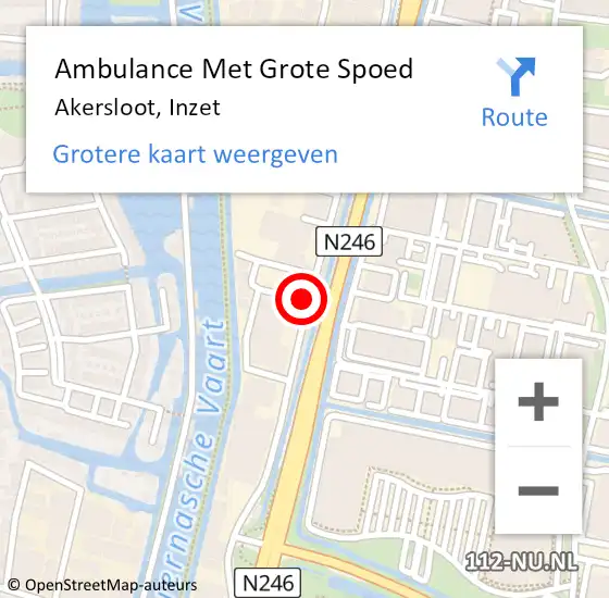 Locatie op kaart van de 112 melding: Ambulance Met Grote Spoed Naar Alkmaar, Inzet op 1 mei 2016 23:56