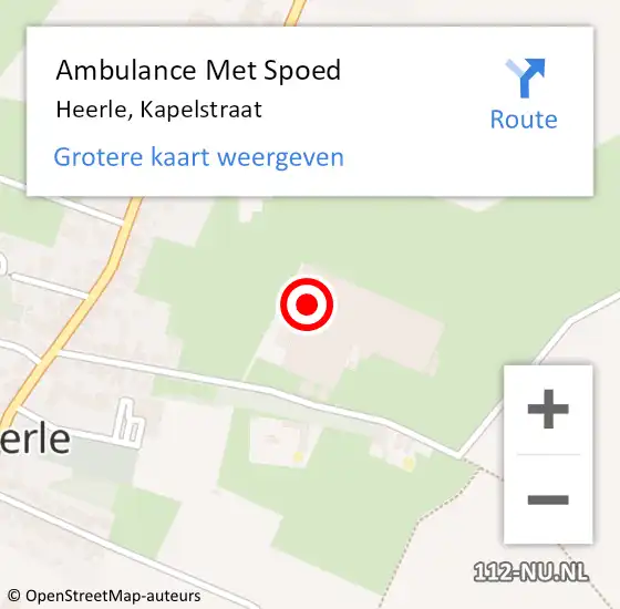Locatie op kaart van de 112 melding: Ambulance Met Spoed Naar Heerle, Kapelstraat op 3 mei 2016 08:19