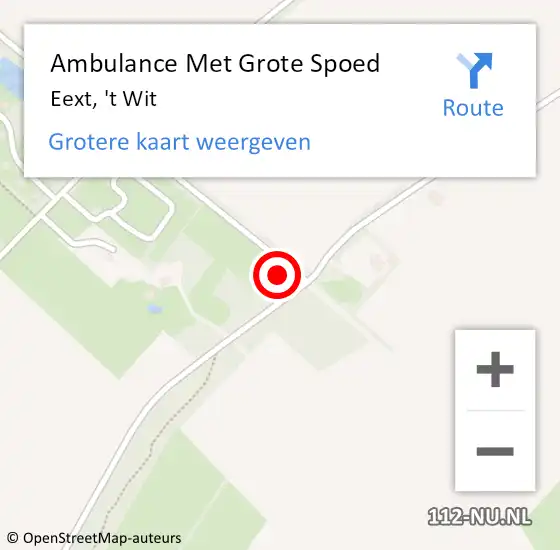 Locatie op kaart van de 112 melding: Ambulance Met Grote Spoed Naar Eext, 't Wit op 3 mei 2016 18:23