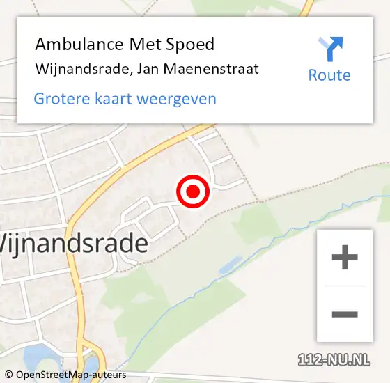 Locatie op kaart van de 112 melding: Ambulance Met Spoed Naar Wijnandsrade, Jan Maenenstraat op 14 december 2013 00:57