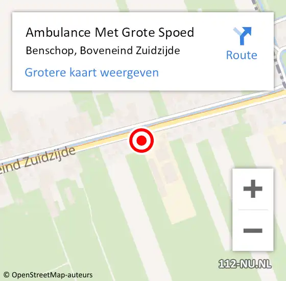 Locatie op kaart van de 112 melding: Ambulance Met Grote Spoed Naar Benschop, Boveneind Zuidzijde op 9 mei 2016 12:19