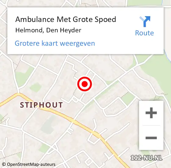 Locatie op kaart van de 112 melding: Ambulance Met Grote Spoed Naar Helmond, Den Heyder op 17 mei 2016 16:01