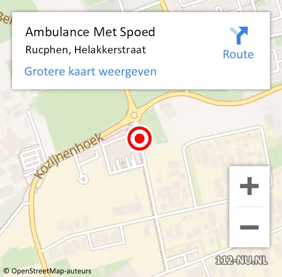 Locatie op kaart van de 112 melding: Ambulance Met Spoed Naar Rucphen, Helakkerstraat op 17 mei 2016 22:44