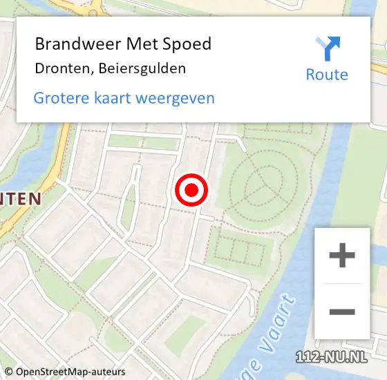 Locatie op kaart van de 112 melding: Brandweer Met Spoed Naar Dronten, Beiersgulden op 15 december 2013 13:31