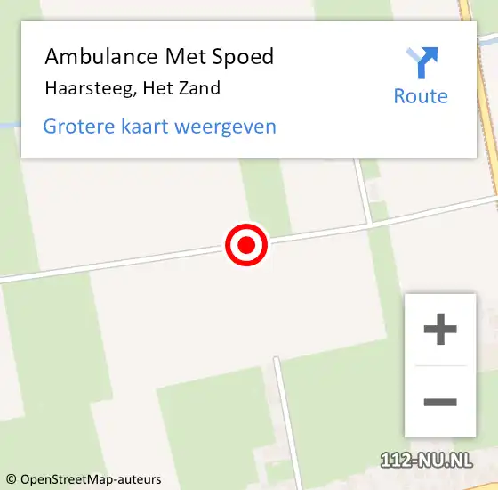 Locatie op kaart van de 112 melding: Ambulance Met Spoed Naar Haarsteeg, Het Zand op 22 mei 2016 12:33