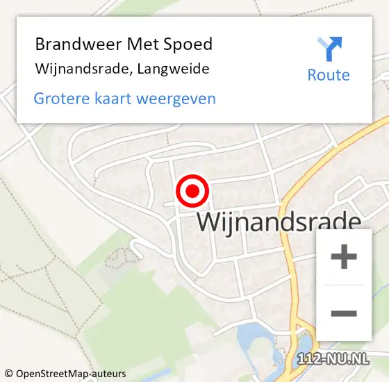 Locatie op kaart van de 112 melding: Brandweer Met Spoed Naar Wijnandsrade, Langweide op 24 mei 2016 09:49