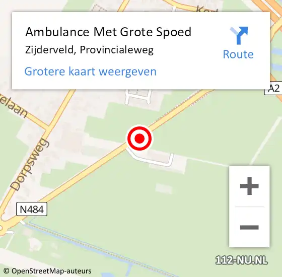Locatie op kaart van de 112 melding: Ambulance Met Grote Spoed Naar Zijderveld, Provincialeweg op 27 mei 2016 19:28
