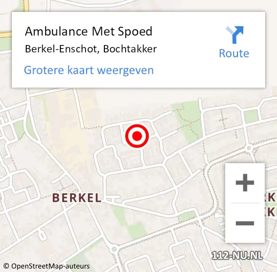 Locatie op kaart van de 112 melding: Ambulance Met Spoed Naar Berkel-Enschot, Bochtakker op 28 mei 2016 16:49
