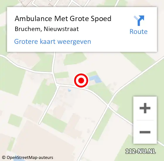 Locatie op kaart van de 112 melding: Ambulance Met Grote Spoed Naar Bruchem, Nieuwstraat op 31 mei 2016 16:00