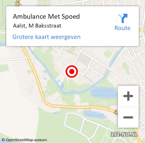 Locatie op kaart van de 112 melding: Ambulance Met Spoed Naar Aalst, M Baksstraat op 16 december 2013 22:04