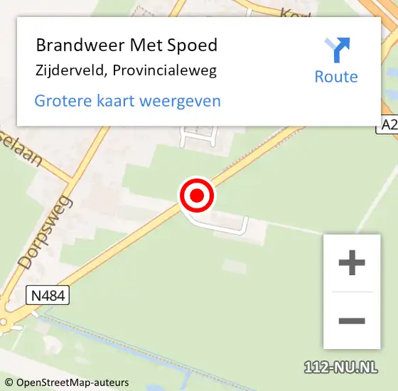 Locatie op kaart van de 112 melding: Brandweer Met Spoed Naar Zijderveld, Provincialeweg op 6 juni 2016 14:26