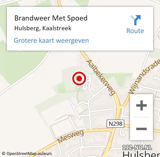 Locatie op kaart van de 112 melding: Brandweer Met Spoed Naar Hulsberg, Kaalstreek op 22 juni 2016 20:51