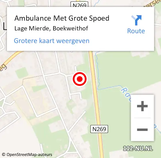 Locatie op kaart van de 112 melding: Ambulance Met Grote Spoed Naar Lage Mierde, Boekweithof op 23 juni 2016 11:57
