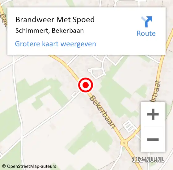 Locatie op kaart van de 112 melding: Brandweer Met Spoed Naar Schimmert, Bekerbaan op 23 juni 2016 22:45