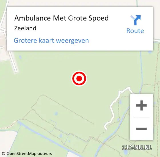 Locatie op kaart van de 112 melding: Ambulance Met Grote Spoed Naar Zeeland op 25 juni 2016 15:56
