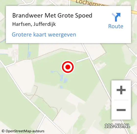 Locatie op kaart van de 112 melding: Brandweer Met Grote Spoed Naar Harfsen, Jufferdijk op 25 juni 2016 16:47