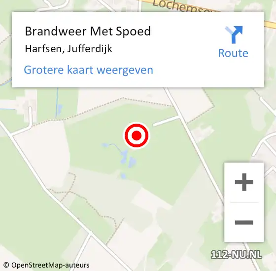 Locatie op kaart van de 112 melding: Brandweer Met Spoed Naar Harfsen, Jufferdijk op 25 juni 2016 17:21