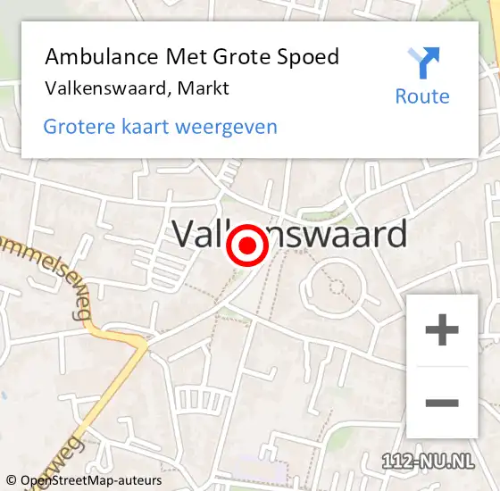 Locatie op kaart van de 112 melding: Ambulance Met Grote Spoed Naar Valkenswaard, Markt op 30 juni 2016 15:40