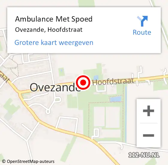 Locatie op kaart van de 112 melding: Ambulance Met Spoed Naar Ovezande, Hoofdstraat op 2 juli 2016 10:17